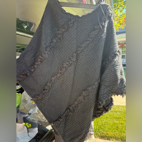 Cache Black Textured Knit Sweater - Picture 1 of 5